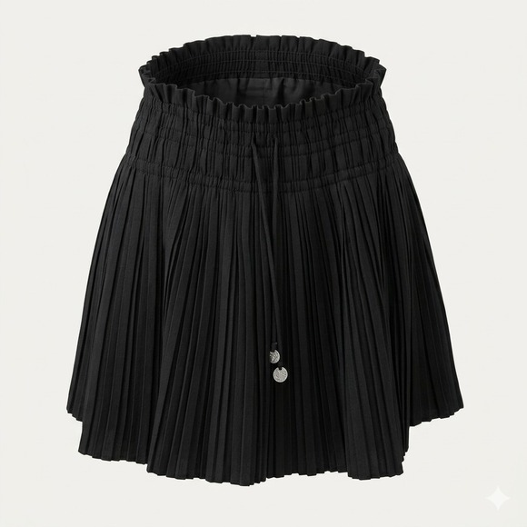 Zara Dresses & Skirts - Zara Black Pleated Mini Skirt Skort Preppy Academia Office Siren Size XS